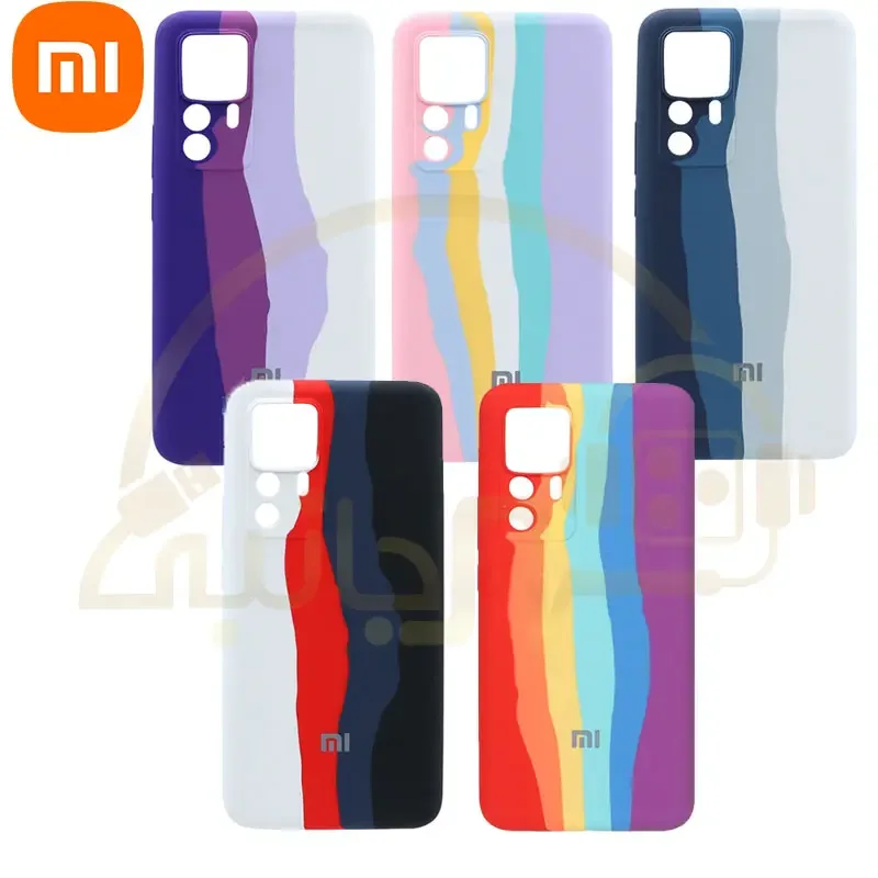 قاب سیلیکونی آبرنگی اورجینال Xiaomi 12T کاور رنگین کمانی شیائومی MI 12T PRO 2022 و Redmi K50 ULTRA