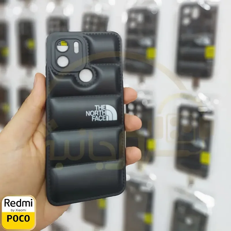 قاب پافری The North Face مدل Xiaomi Redmi A1+ , A2+ 4G کاور پافر بالشتی شیائومی POCO C50 , C51