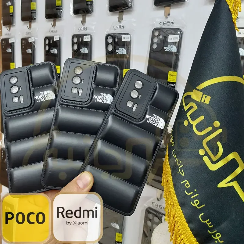 قاب پافری The North Face مدل Xiaomi Poco F5 Pro 5G کاور پافر بالشتی شیائومی Xiaomi Redmi K60 Pro 5G