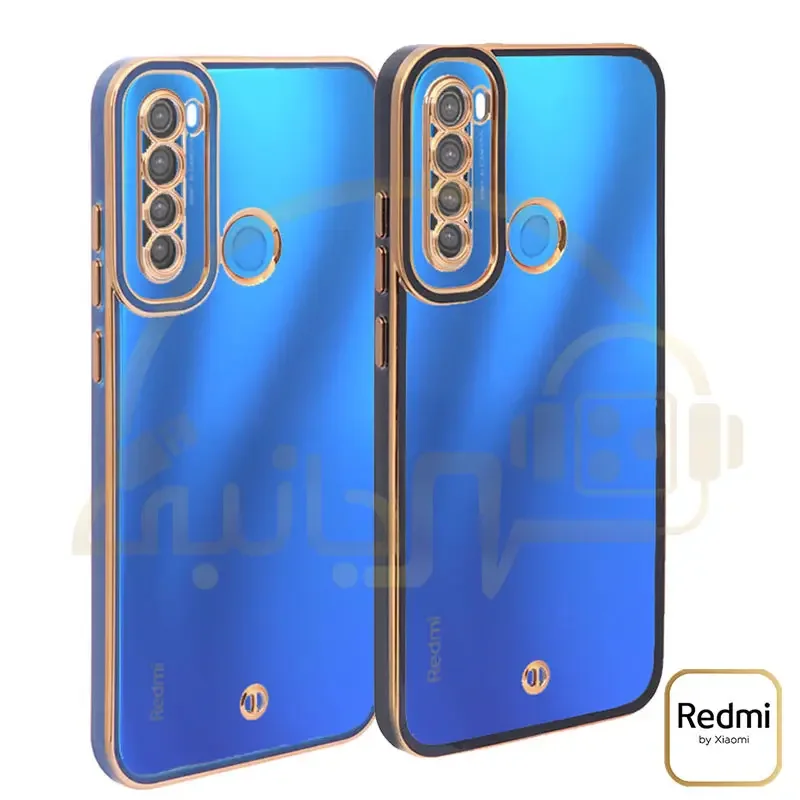 قاب الکتروپلیتینگ محافظ لنزدار Xiaomi Redmi Note 8 4G کاور شفاف دور طلایی شیائومی ردمی نوت 8
