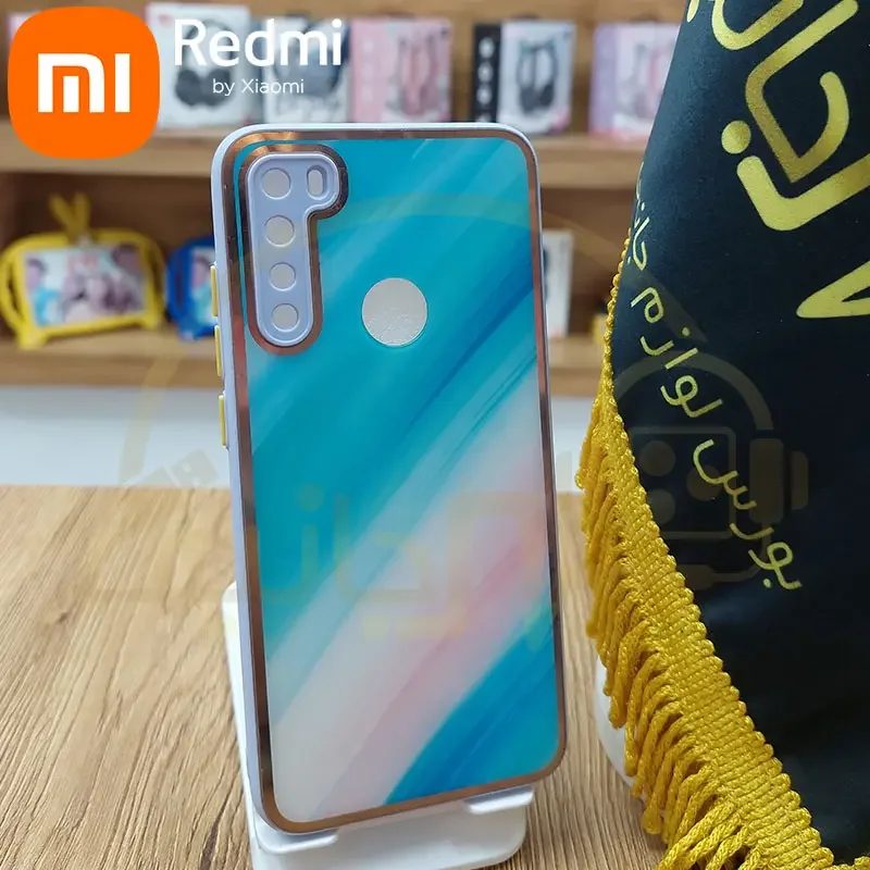 قاب پشت گلس ابر و بادی مدل Xiaomi Redmi Note 8 4G کاور آبرنگی لاکچری شیائومی ردمی نوت 8