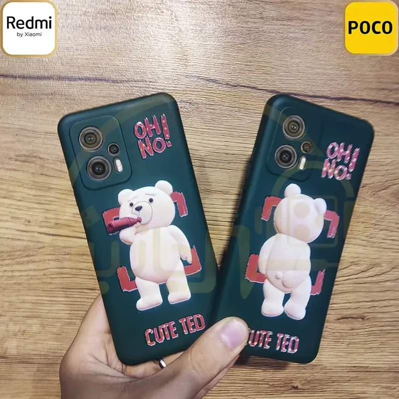 قاب نیو سیلیکون طرح دار طرح تدی  Xiaomi Poco X4 GT / Redmi Note 11T Pro 5G / Redmi Note 11T Pro Plus