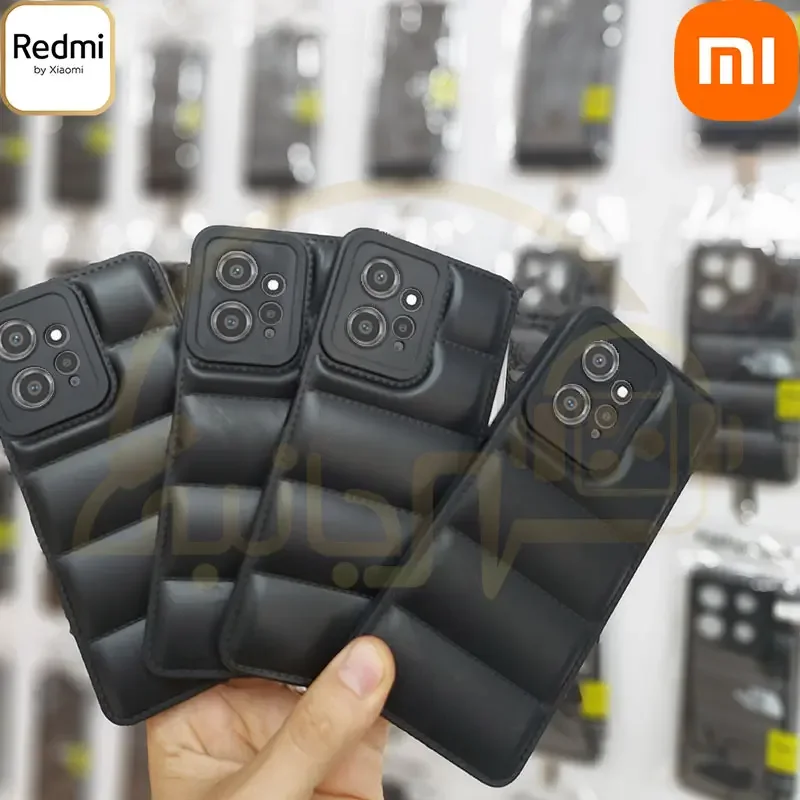 قاب پافری مدل Xiaomi Redmi Note 12 4G کاور بالشتی نوت 12 فورجی - رنگ مشکی