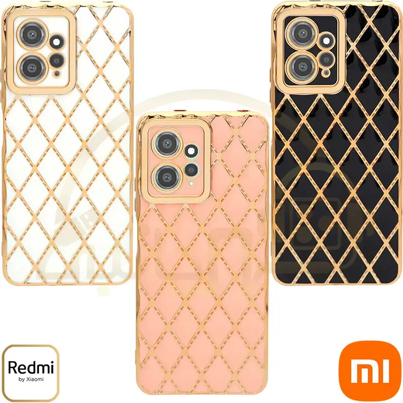 قاب My Case لوزی طرح دوخت Xiaomi Redmi Note 12 4G کاور پافر لوزی نوت 12 فورجی
