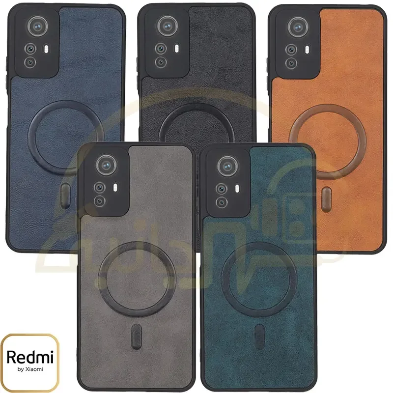 قاب چرمی طرح مگ سیف محافظ لنزدار مدل Xiaomi Redmi Note 12S
