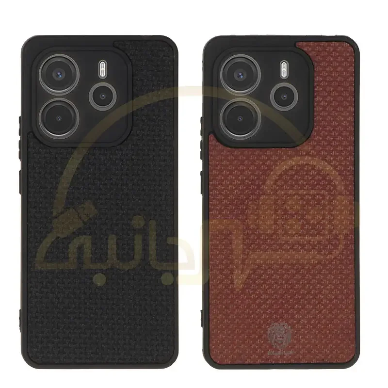 قاب طرح چرم حصیری Golden lion مدل Xiaomi Redmi Note 14 4G