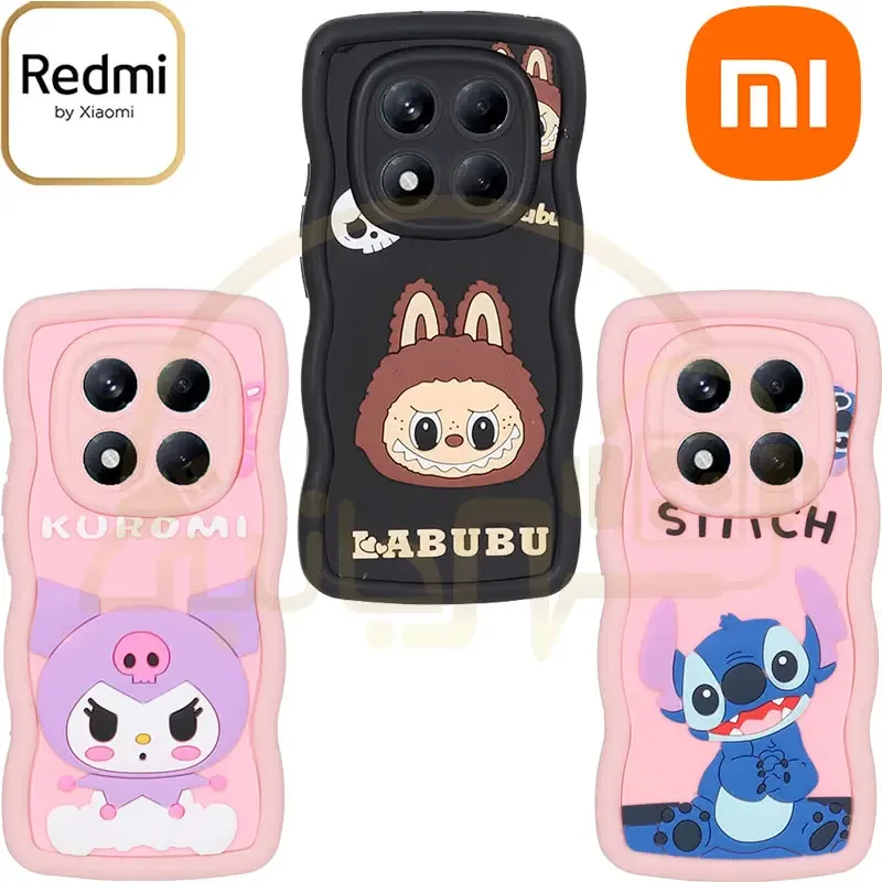 قاب کنگره ای عروسک برجسته محافظ لنزدار Xiaomi Redmi Note 14 Pro 4G