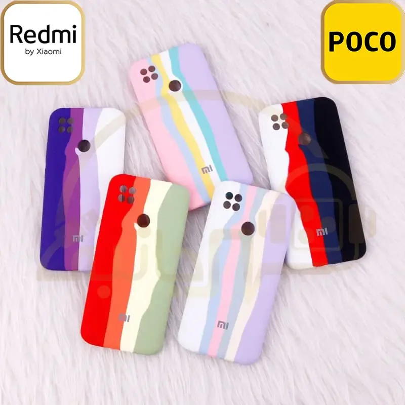 قاب سیلیکونی آبرنگی اورجینال محافظ لنزدار Xiaomi Redmi 10A | Redmi 9C | Poco C31