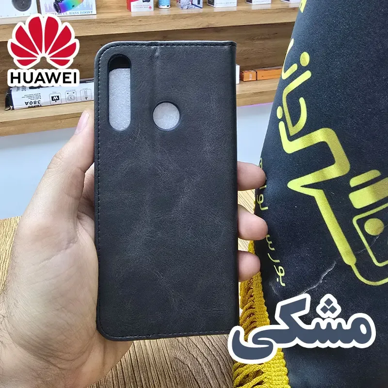 کیف موبایل کلاسوری مگنتی درجه یک مدل Huawei Y6p 2020 کاور MED-LX9, MED-LX9N رنگ مشکی