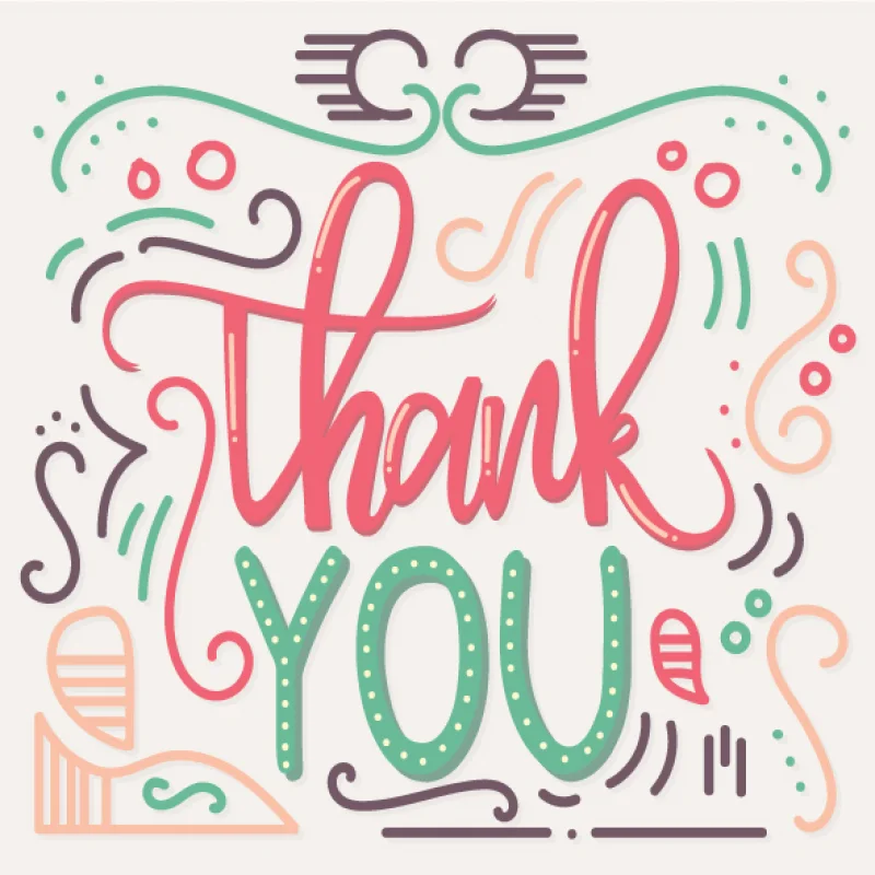 لیبل تشکر (thank you)