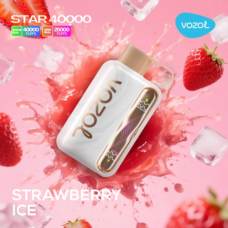 (توت فرنگی یخ -  STRAWBERRY ICE) VOZOL STAR 40000
