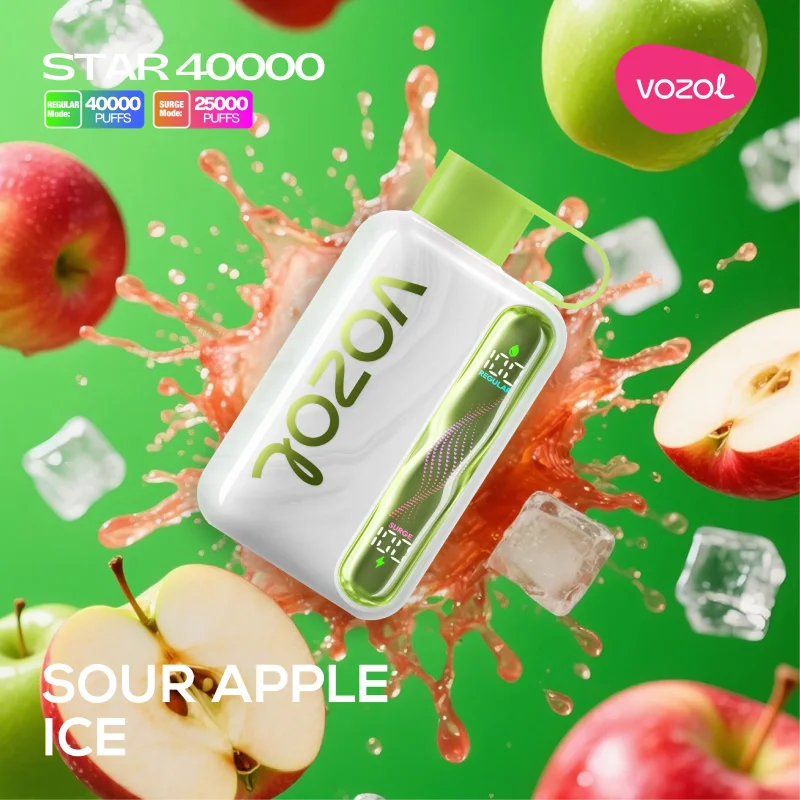 (سیب ترش-SOUR APPLE ICE) VOZOL STAR 40000