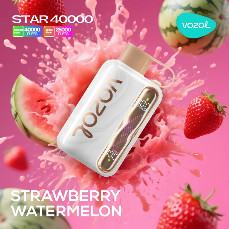 (توت فرنگی هندونه - STRAWBERRY WATERMELON) VOZOL STAR 40000