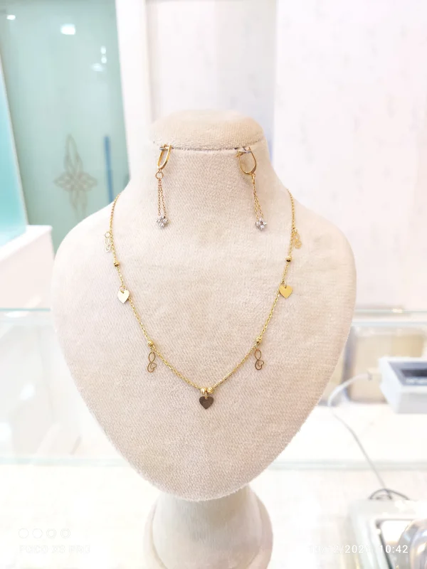 گردنی و گوشواره البرنادو آویز دار